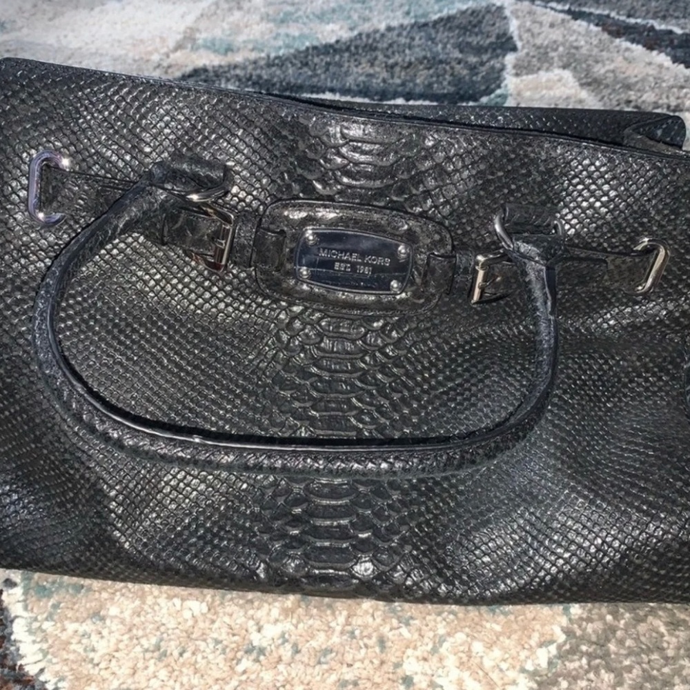 Michael Kors Black Leather Satchel